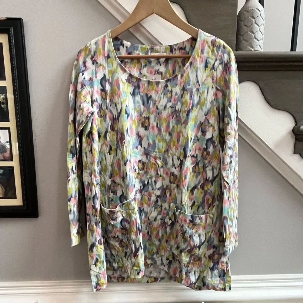 J. Jill Pure Jill Watercolor Tunic Top sz S NWT